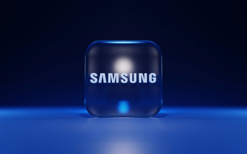 a blue cube with a white logo